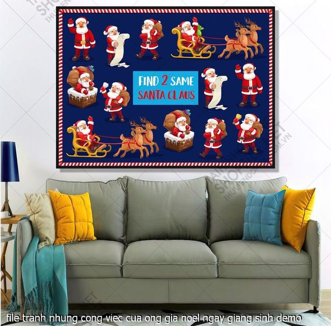 tranh cong giao file tranh nhung cong viec cua ong gia noel ngay giang sinh